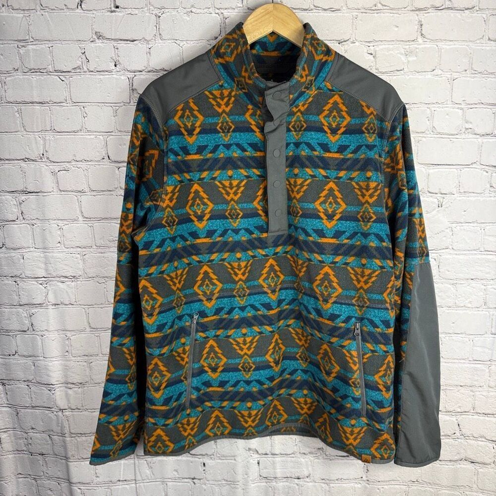 Alpine Design Men’s Cedar Mountain Aztec Fleece Sweatshirt Size Large